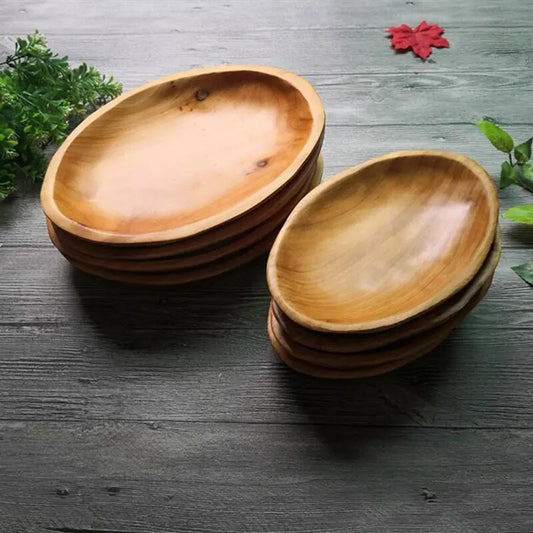 Oval Wood Serving Plate
