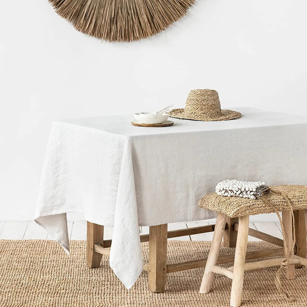 Pure European Flax Linen Tablecloth Available In Multiple Colors