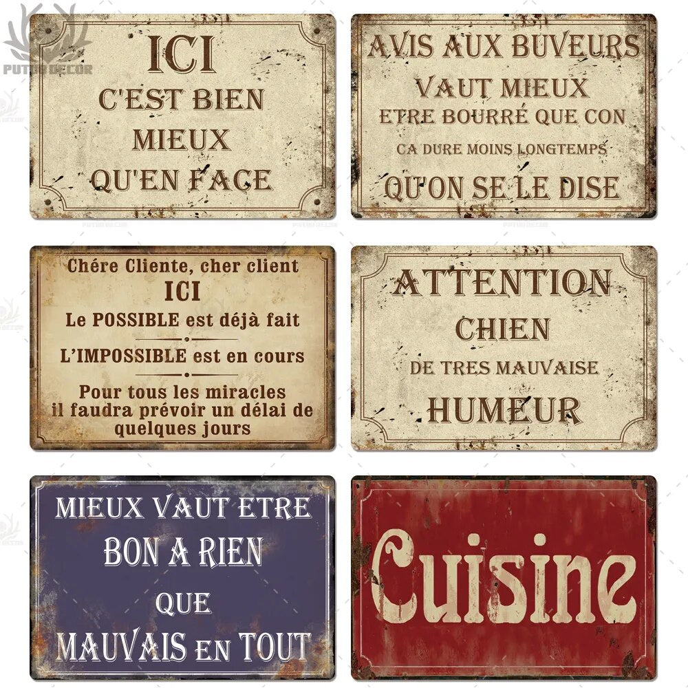 French Inspired Decorative Plaque