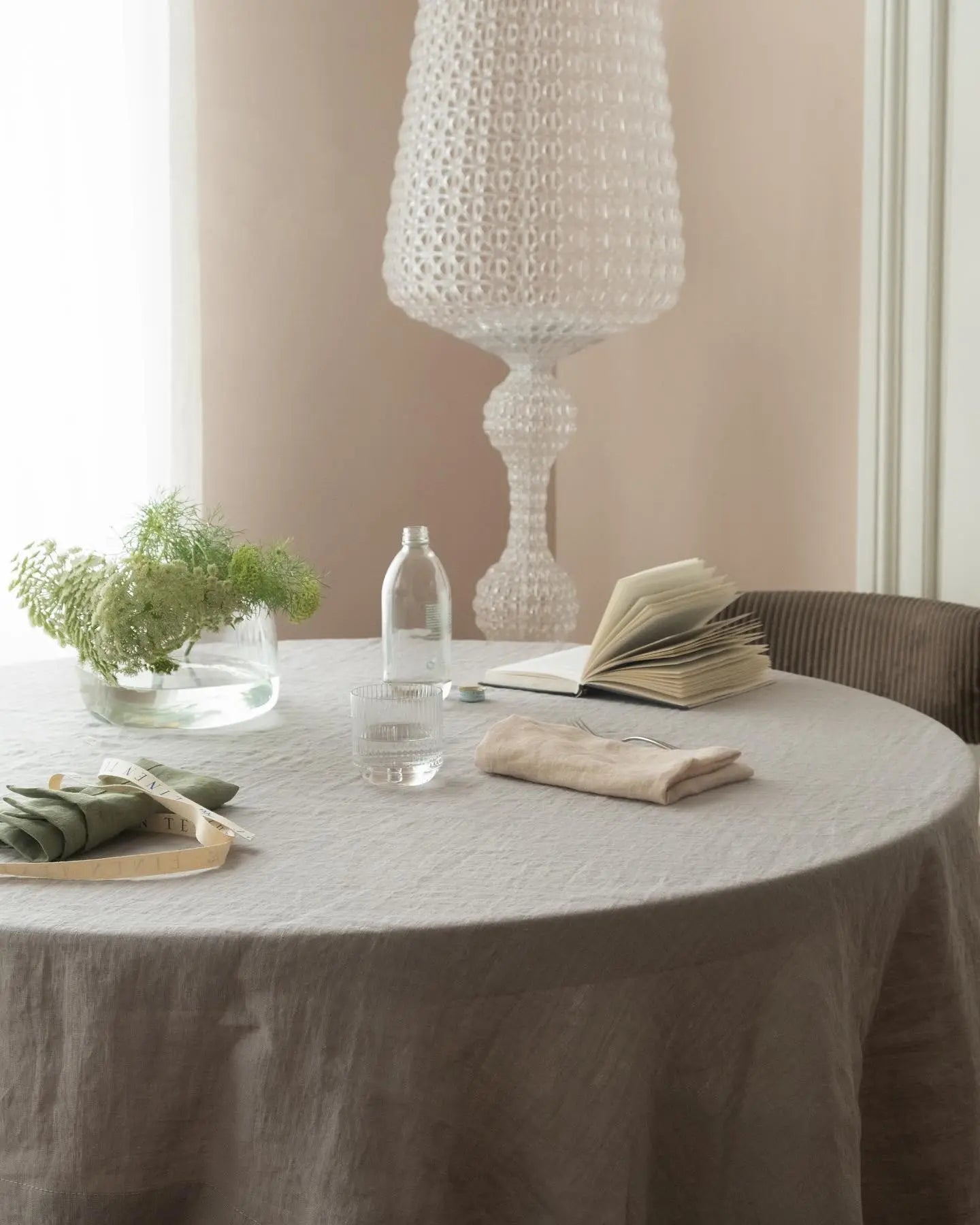 Pure European Flax Linen Tablecloth  Available In Multiple Colors