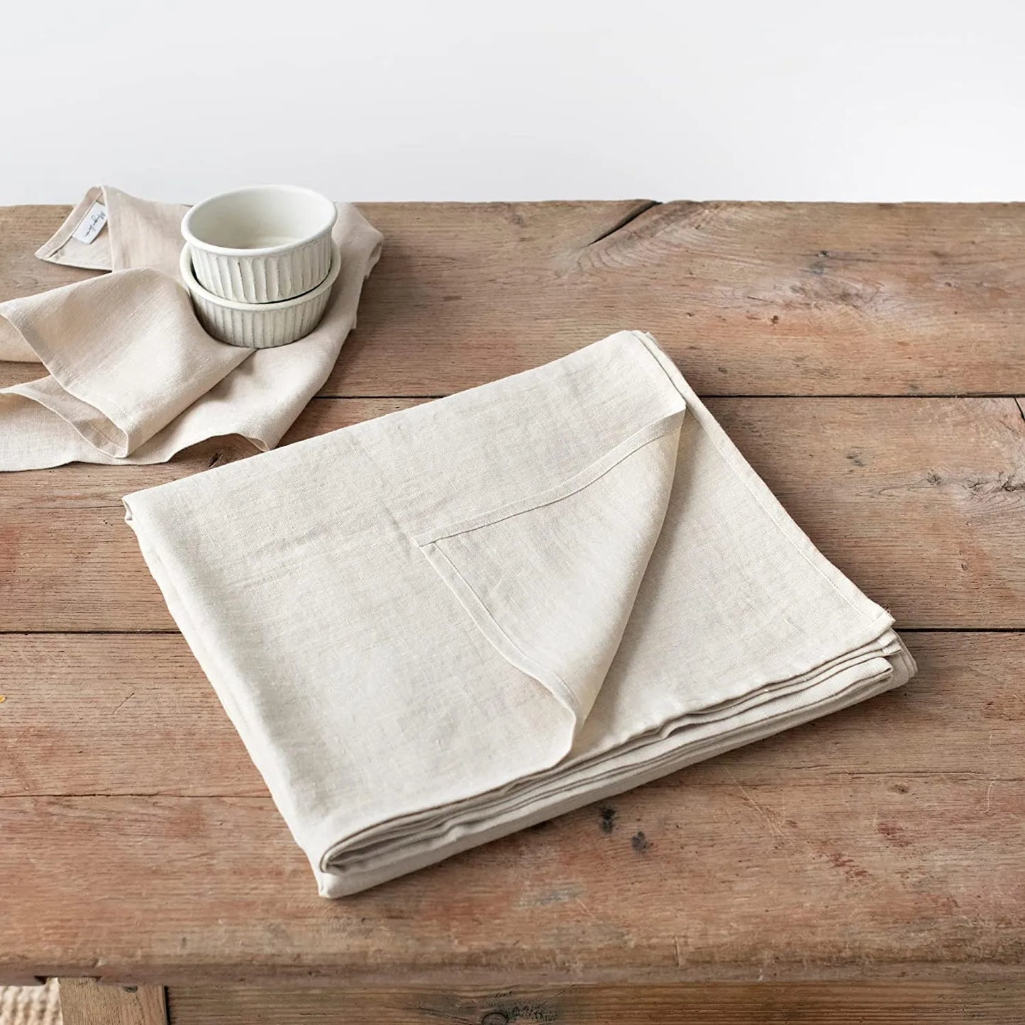 Pure European Flax Linen Tablecloth  Available In Multiple Colors