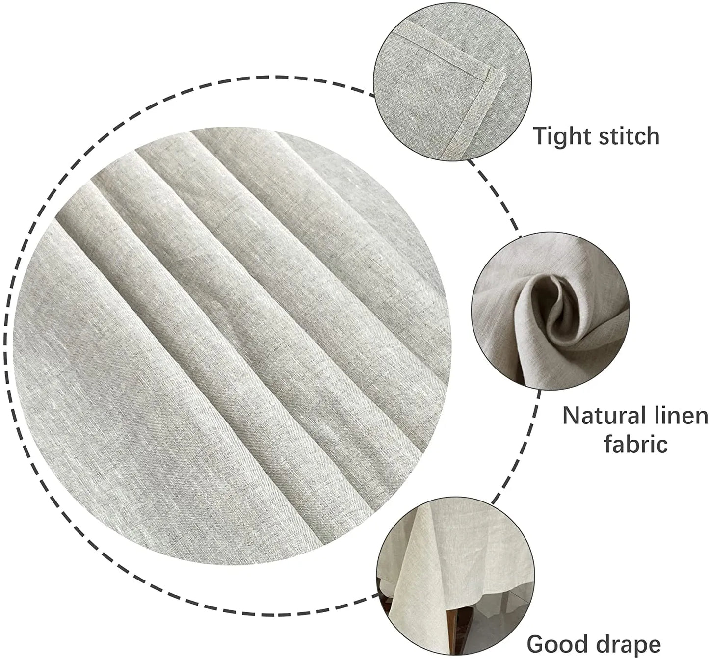 Pure European Flax Linen Tablecloth Available In Multiple Colors