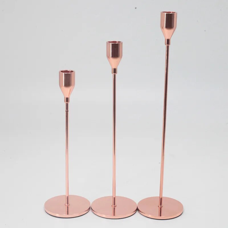 Stylish Candlestick Holders Available In Five Finishes