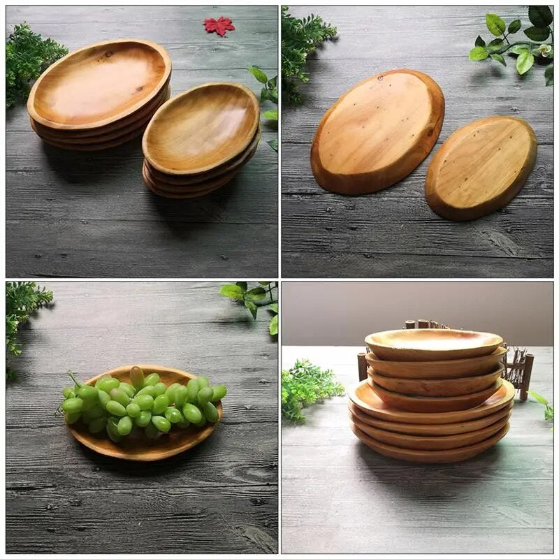 Oval Wood Serving Plate