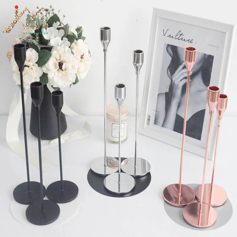 Stylish Candlestick Holders Available In Five Finishes