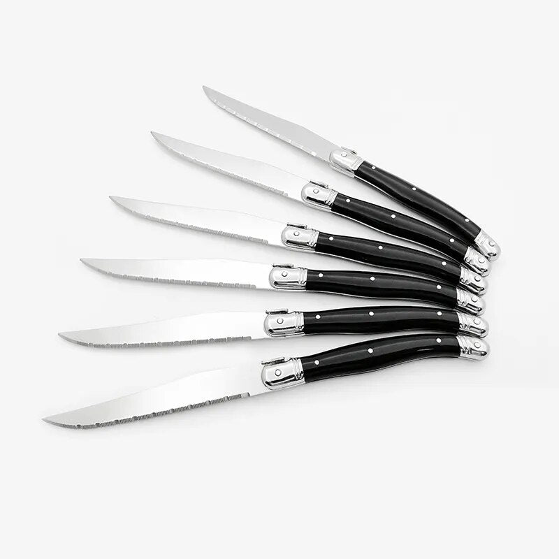 Laguiole Style Black Steak Knife