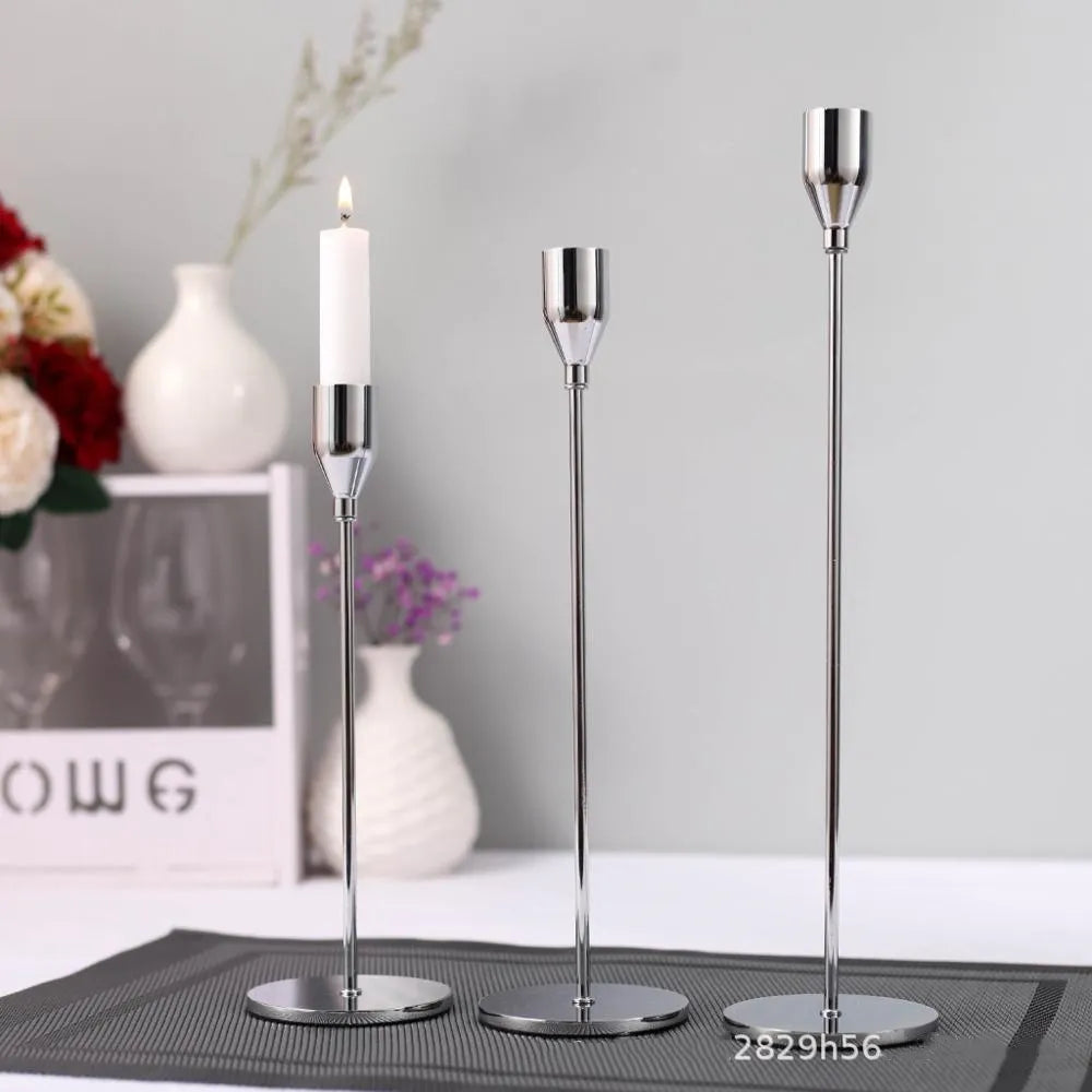 Stylish Candlestick Holders Available In Five Finishes