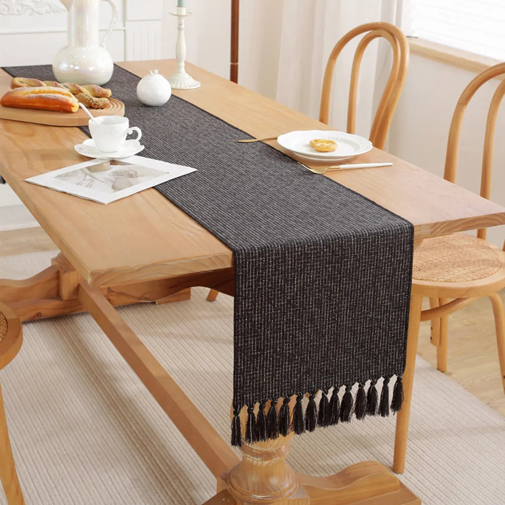 Modern Tassel Table Runner