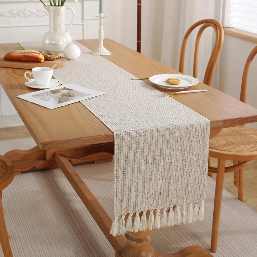 Modern Tassel Table Runner